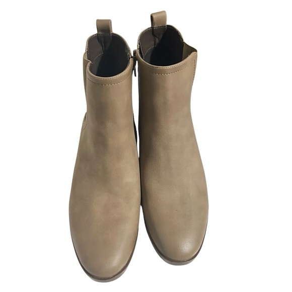 Naturalizer Sampson Tan Nubuck Block Heel Zip Chelsea Ankle Boots Size 9M NIB - Picture 4 of 9